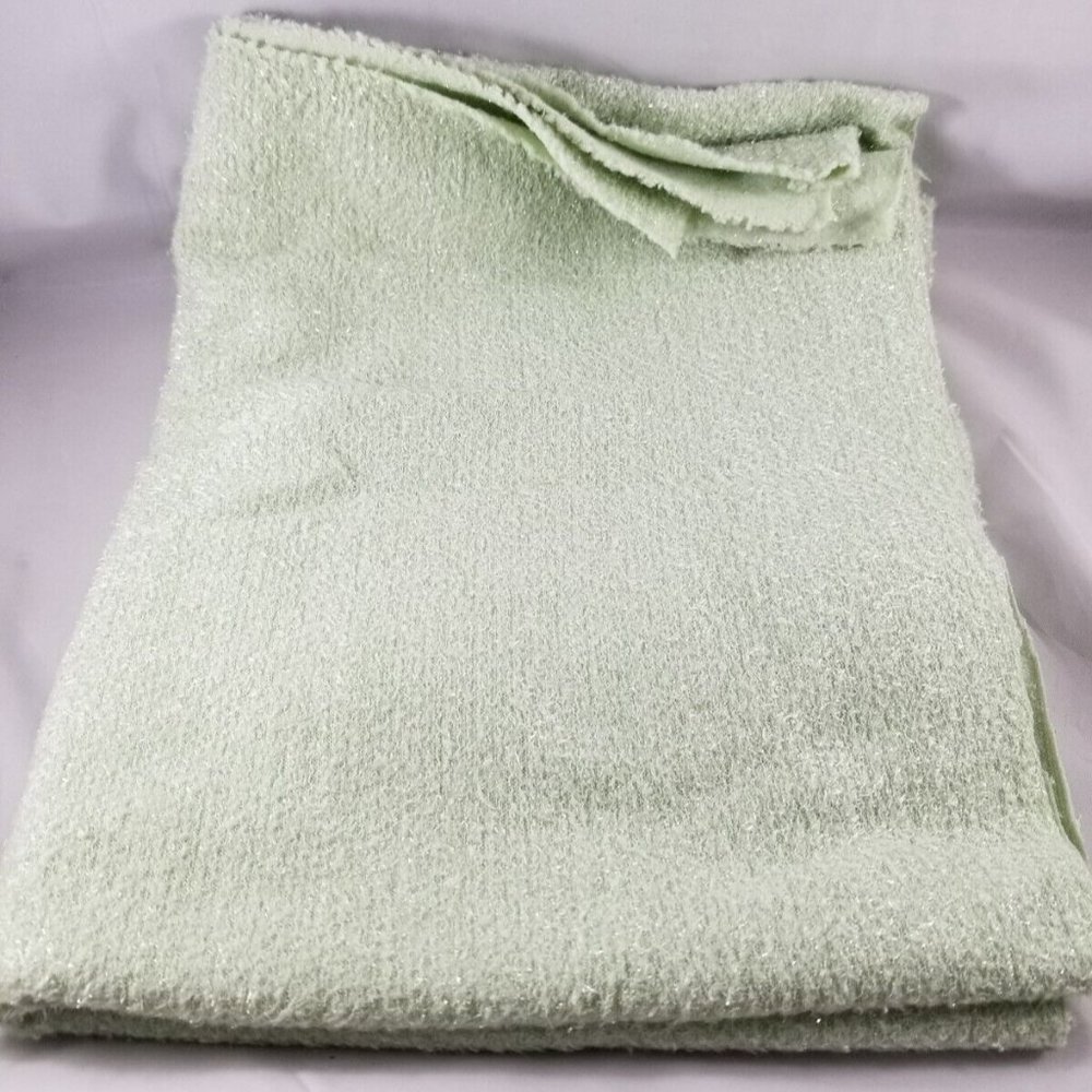 Green Fuzzy Light Shimmer Fabric 48"x 61" Material Sewing